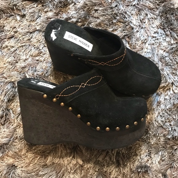 platform wedge clogs